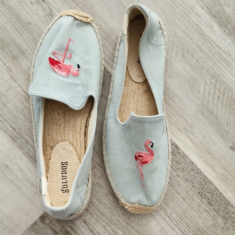 Soludos Women's Flamingo Espadrilles - Light Blue